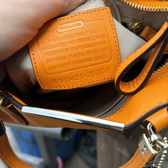 Coach Madison Saffiano Leather North/South Tote Handbag - Picture 9 of 12